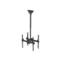 Neomounts NM-C440DBLACK Dual monitor/TV mount ceiling , Adjustable Height, Rotate, Tilt, Swivel , 32-60 , Maximum weight (capacity) 45 kg , Black