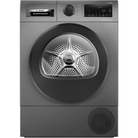 Bosch Dryer Machine with Heat Pump , WQG245DXSN , Energy efficiency class Class C , Front loading , 9 kg , Condensation , LCD , Depth 61.3 cm , Grey