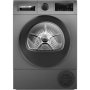 Bosch Dryer Machine with Heat Pump , WQG245DXSN , Energy efficiency class Class C , Front loading , 9 kg , Condensation , LCD , Depth 61.3 cm , Grey
