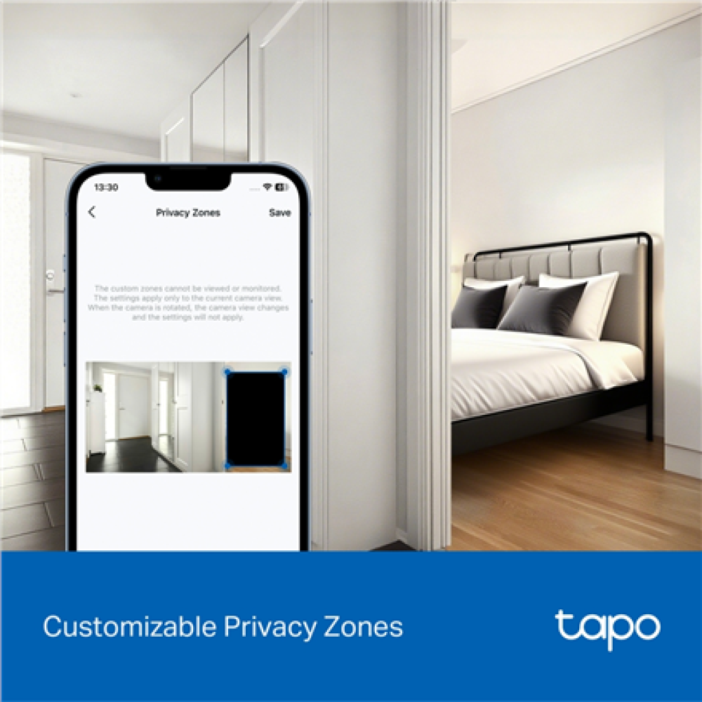 TP-LINK Tapo C250 , Pan/Tilt AI Home Security Wi-Fi Camera , PTZ , 8 MP , 4mm/F1.6 , H.265 , MicroSD Card up to 512 GB