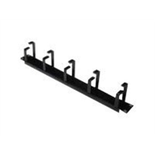 Digitus , Cable Management Panel , DN-97602 , 5x cable management ring (HxD: 40x60 mm). The Cable Management Panel is getting fixed on the 483 mm (19“) profile rails. Five cable guiding rings allow an easy, horizontal array of patch cables. It guarantees 