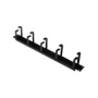 Digitus , Cable Management Panel , DN-97602 , Black , 5x cable management ring (HxD: 40x60 mm). The Cable Management Panel is getting fixed on the 483 mm (19“) profile rails. Five cable guiding rings allow an easy, horizontal array of patch cables. It gua