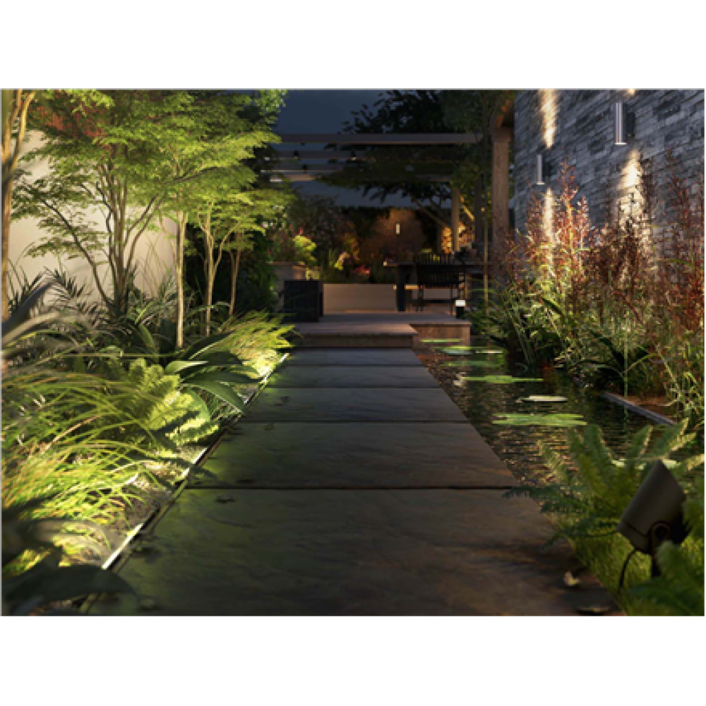 Philips Hue WCA Appear Outdoor Wall Lantern, Inox , 8 W , 2000-6500 Hue White Colour Ambiance