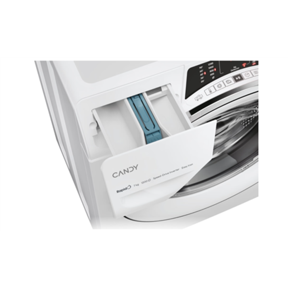 RO41274DWMCT/1-S Candy Washing machine , RO41274DWMCT/1-S , Energy efficiency class A , Front loading , Washing capacity 7 kg , 1200 RPM , Depth 45.4 cm , Width 60 cm , Display , 4-digit , Steam function , Wi-Fi , White