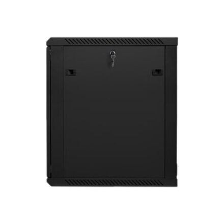 Lanberg , Rack cabinet 19 wall-mount 15U/600x600 (flat pack) with glass door , WF01-6615-10B , Black