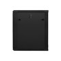Lanberg , Rack cabinet 19 wall-mount 15U/600x600 (flat pack) with glass door , WF01-6615-10B , Black