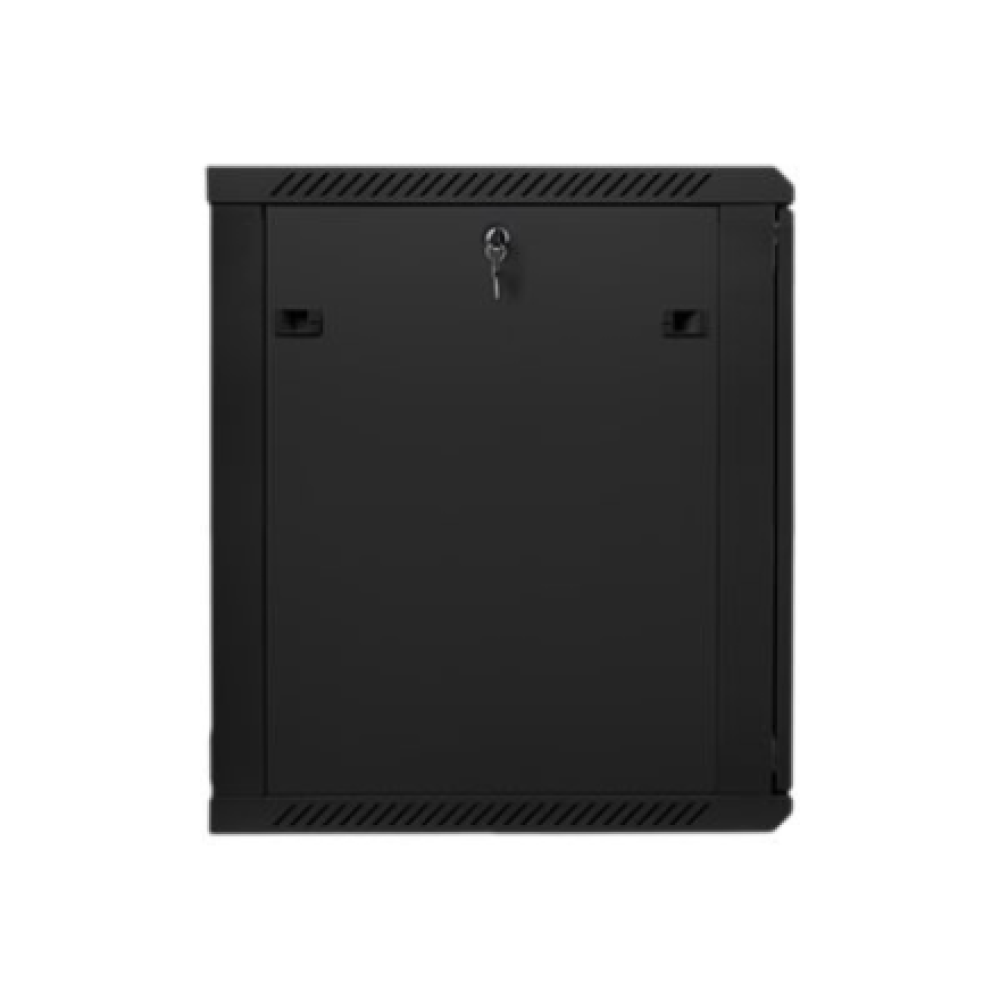Lanberg , Rack cabinet 19 wall-mount 15U/600x600 (flat pack) with glass door , WF01-6615-10B , Black