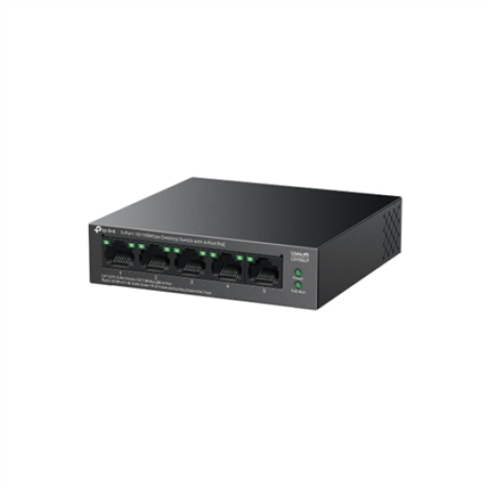 TP-LINK , 5-Port 10/100Mbps Switch with 4-Port PoE , LS105LP , Unmanaged , Desktop