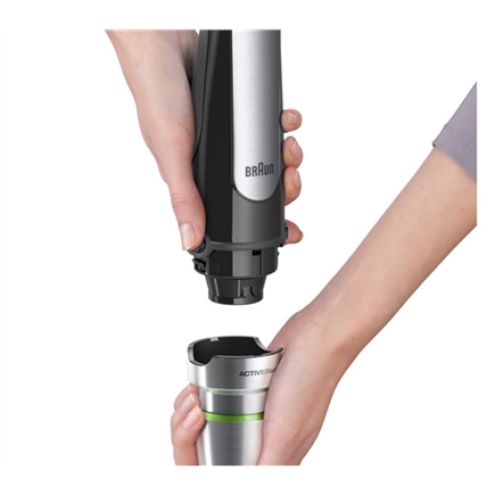 Braun , Hand Blender , MQ7000X MultiQuick Immersion , Hand Blender , 1000 W , Number of speeds 2 , Black/Stainless Steel