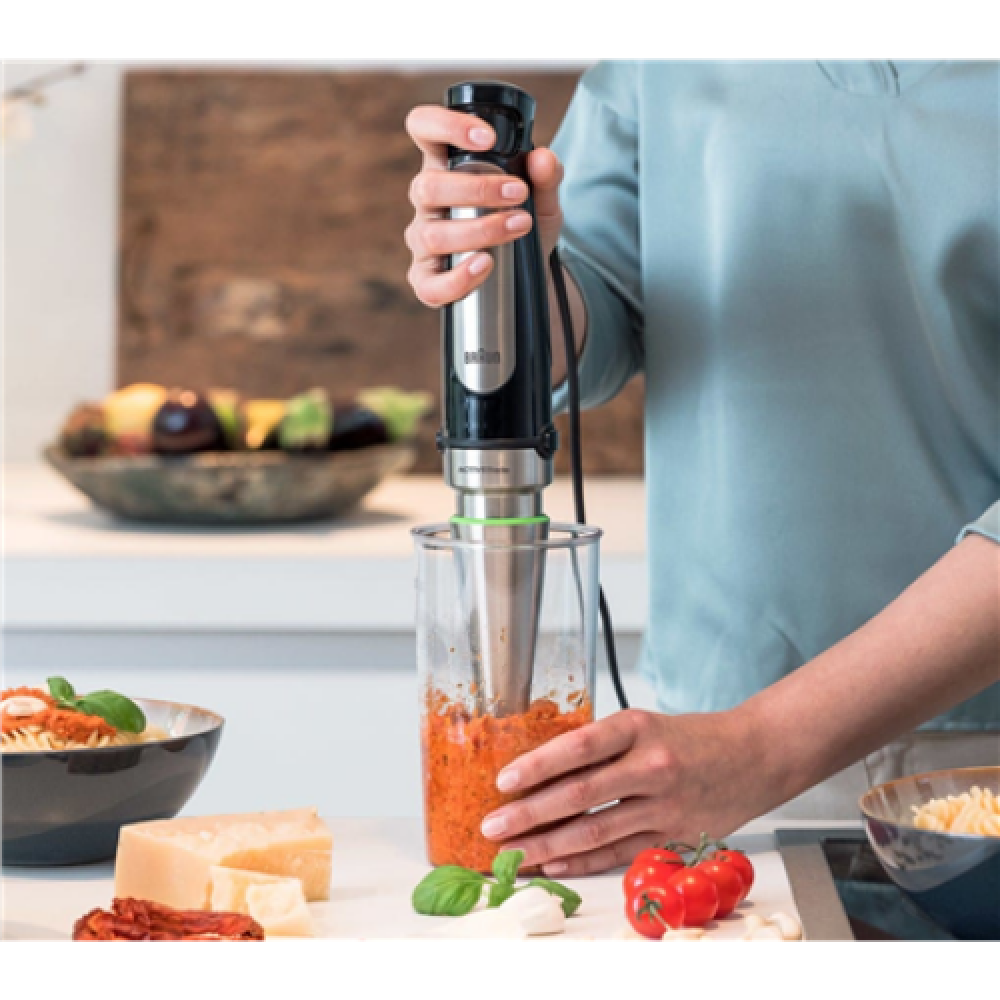 Braun , Hand Blender , MQ7000X MultiQuick Immersion , Hand Blender , 1000 W , Number of speeds 2 , Black/Stainless Steel