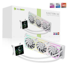 Gamemax CPU Liquid Cooler , HAILSTORM 360 LCD WH , White