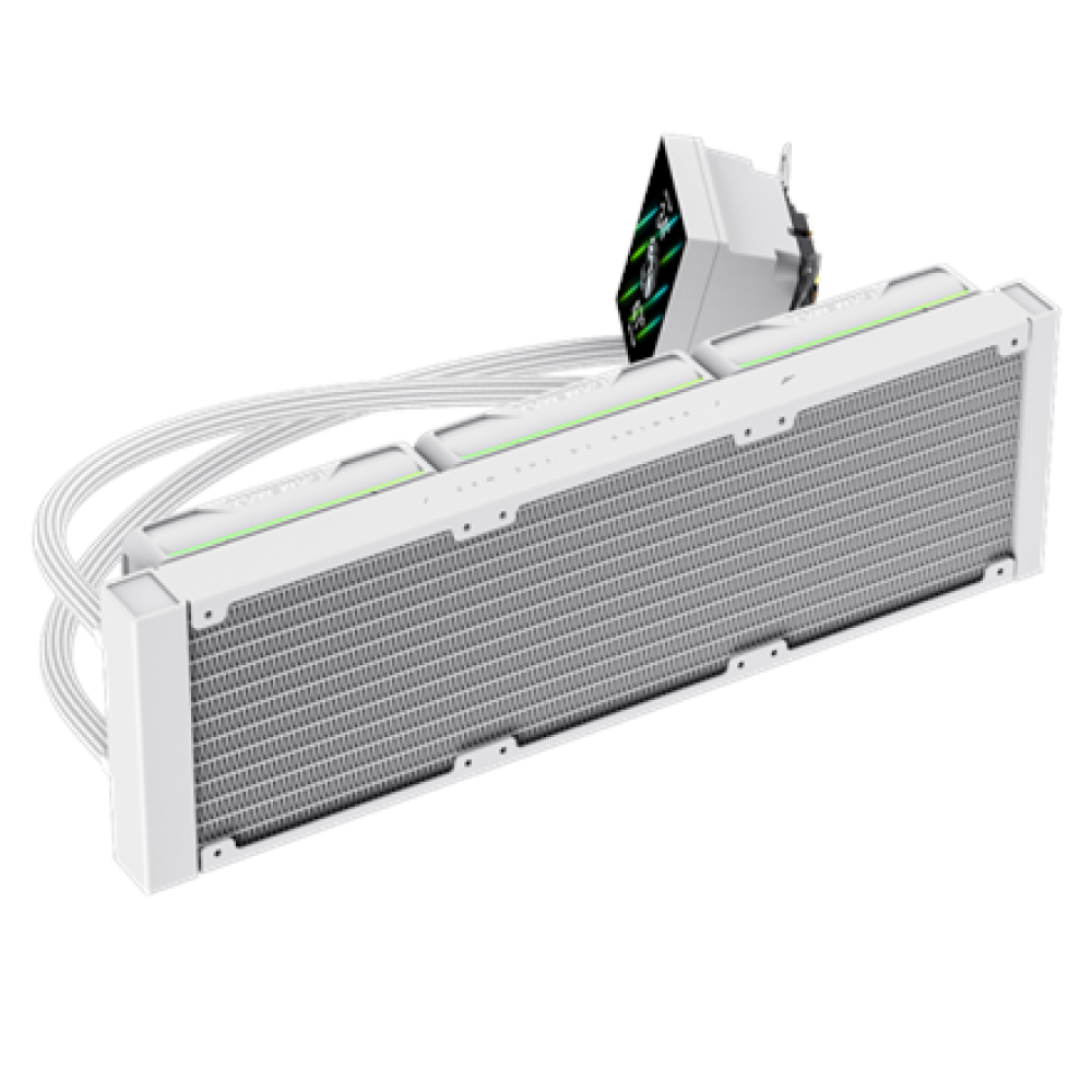 Gamemax CPU Liquid Cooler , HAILSTORM 360 LCD WH , White