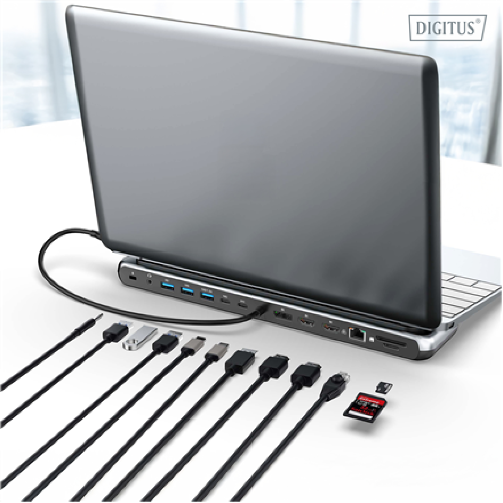 Digitus USB-C 8K docking station, 12-port , DA-70919 , Ethernet LAN (RJ-45) ports 1 , HDMI ports quantity 2