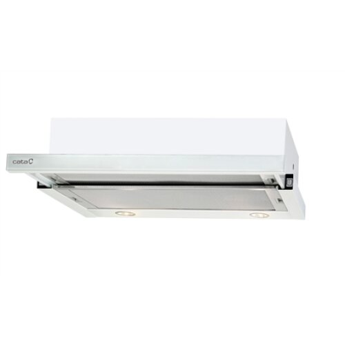 CATA , Hood , TF 2003 600 GWH , Telescopic , Energy efficiency class C , Width 60 cm , 390 m³/h , Mechanical control , LED , White Glass