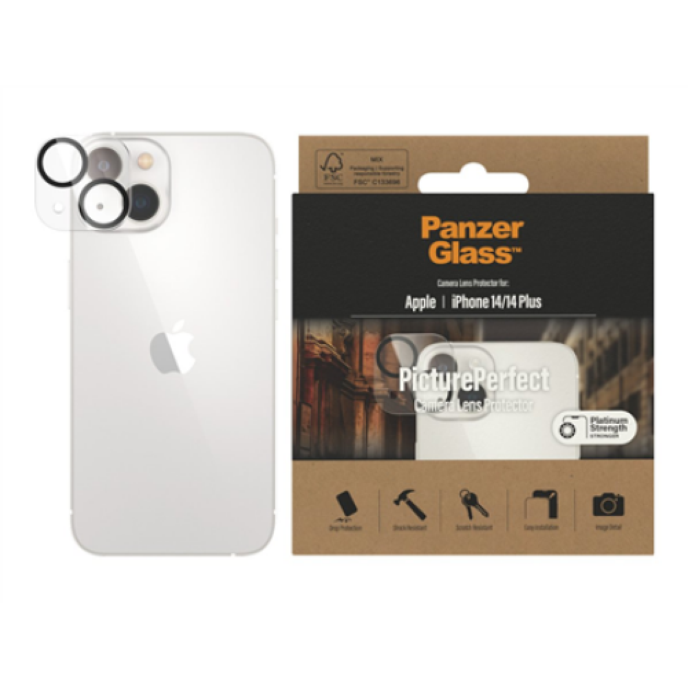 PanzerGlass , Camera Lens Protection , PicturePerfect , Apple , iPhone 14/14 Plus , Glass , Transparent