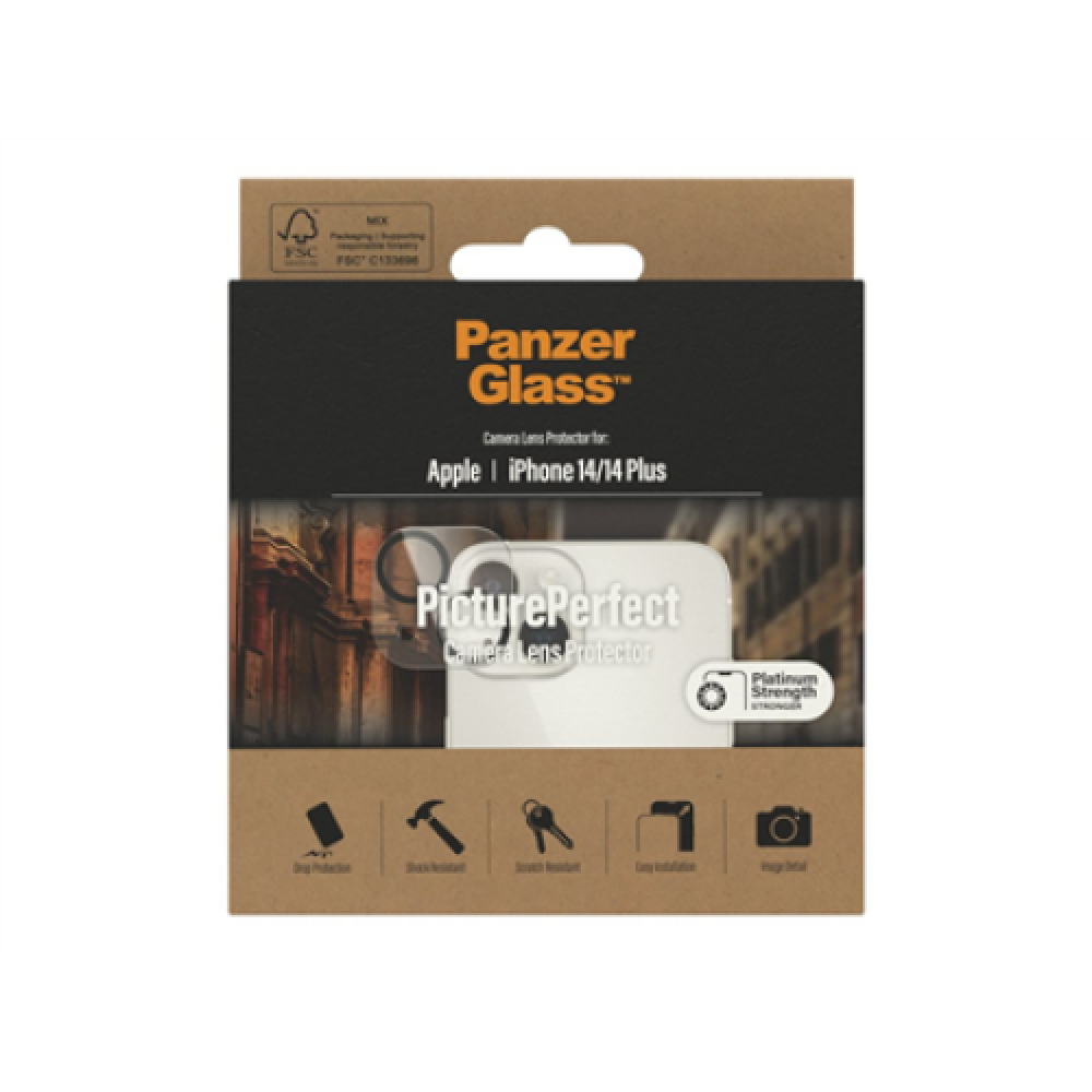 PanzerGlass , Camera Lens Protection , PicturePerfect , Apple , iPhone 14/14 Plus , Glass , Transparent