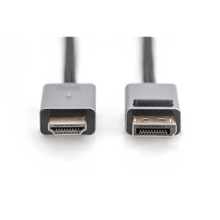 Digitus 4K DisplayPort Adapter Cable, DP - HDMI Type A , DB-340202-018-S , 1.8 m