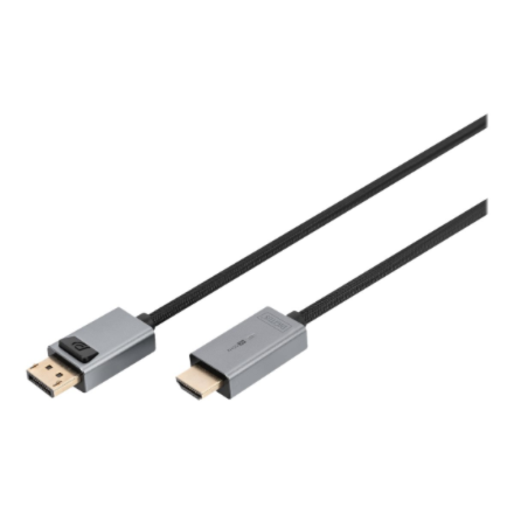 Digitus 4K DisplayPort Adapter Cable, DP - HDMI Type A , DB-340202-018-S , 1.8 m