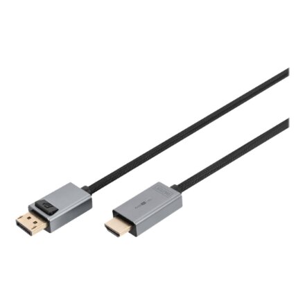 Digitus 4K DisplayPort Adapter Cable, DP - HDMI Type A , DB-340202-018-S , 1.8 m