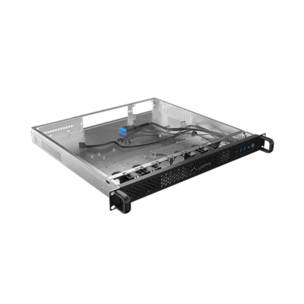 Lanberg Rackmount server chassis ATX 420/10 19/1U , SC01-4201-10B , Black