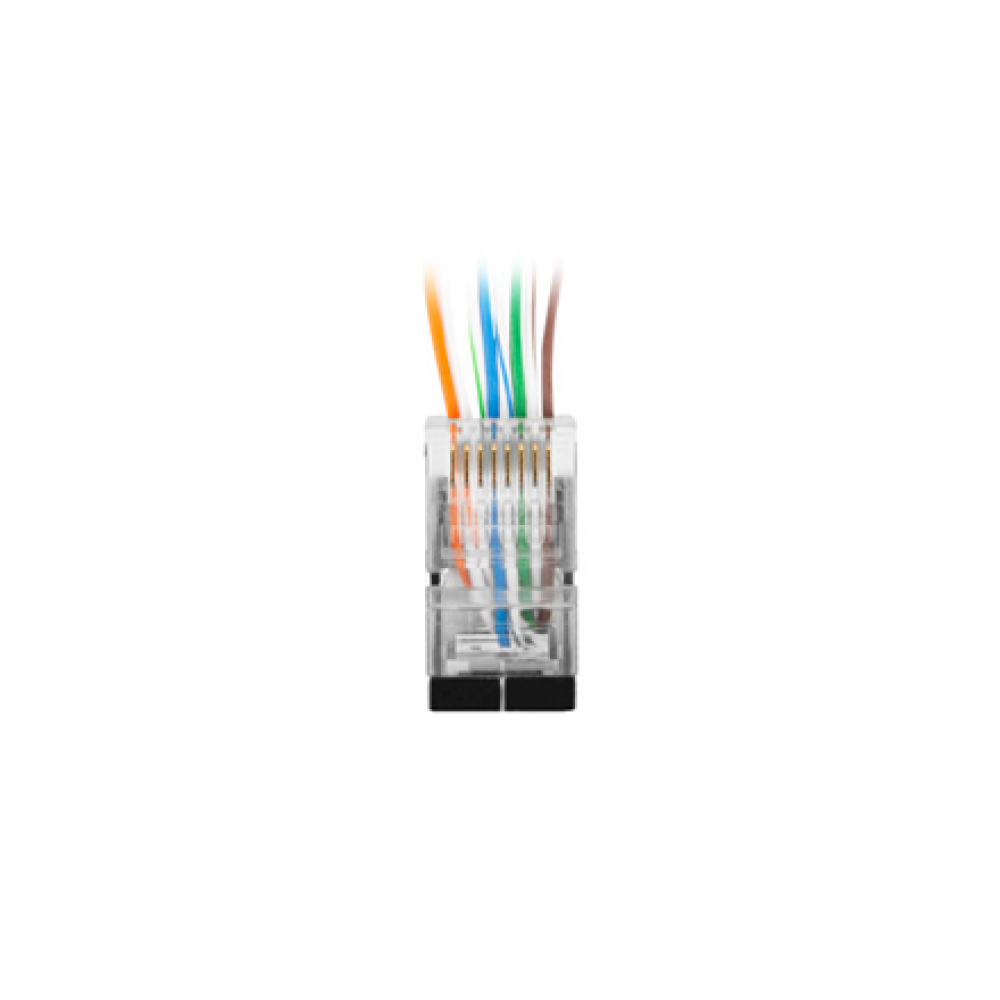 Lanberg , RJ45 CAT.6 FTP Plug 8P8C PASS Through Type, 100 pcs , PLS-6000EZ , Transparent