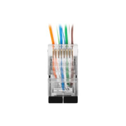 Lanberg , RJ45 CAT.6 FTP Plug 8P8C PASS Through Type, 100 pcs , PLS-6000EZ , Transparent