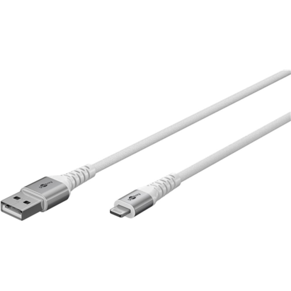 Goobay Lightning USB-A Supersoft Textile Cable with Metal Plugs , 74512