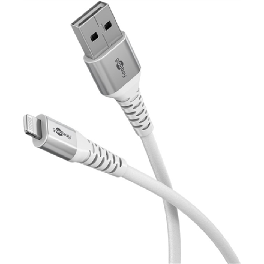 Goobay Lightning USB-A Supersoft Textile Cable with Metal Plugs , 74512