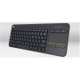 Logitech , K400 Plus , Keyboard with Trackpad , Wireless , NL , Black , USB port , 380 g