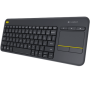 Logitech , K400 Plus , Keyboard with Trackpad , Wireless , NL , Black , USB port , 380 g