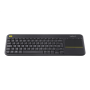 Logitech , K400 Plus , Keyboard with Trackpad , Wireless , NL , Black , USB port , 380 g