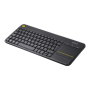 Logitech , K400 Plus , Keyboard with Trackpad , Wireless , NL , Black , USB port , 380 g
