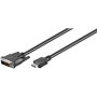 Goobay , Black , DVI-D male Single-Link (18+1 pin) , HDMI male (type A) , DVI-D/HDMI cable, nickel plated , 2 m