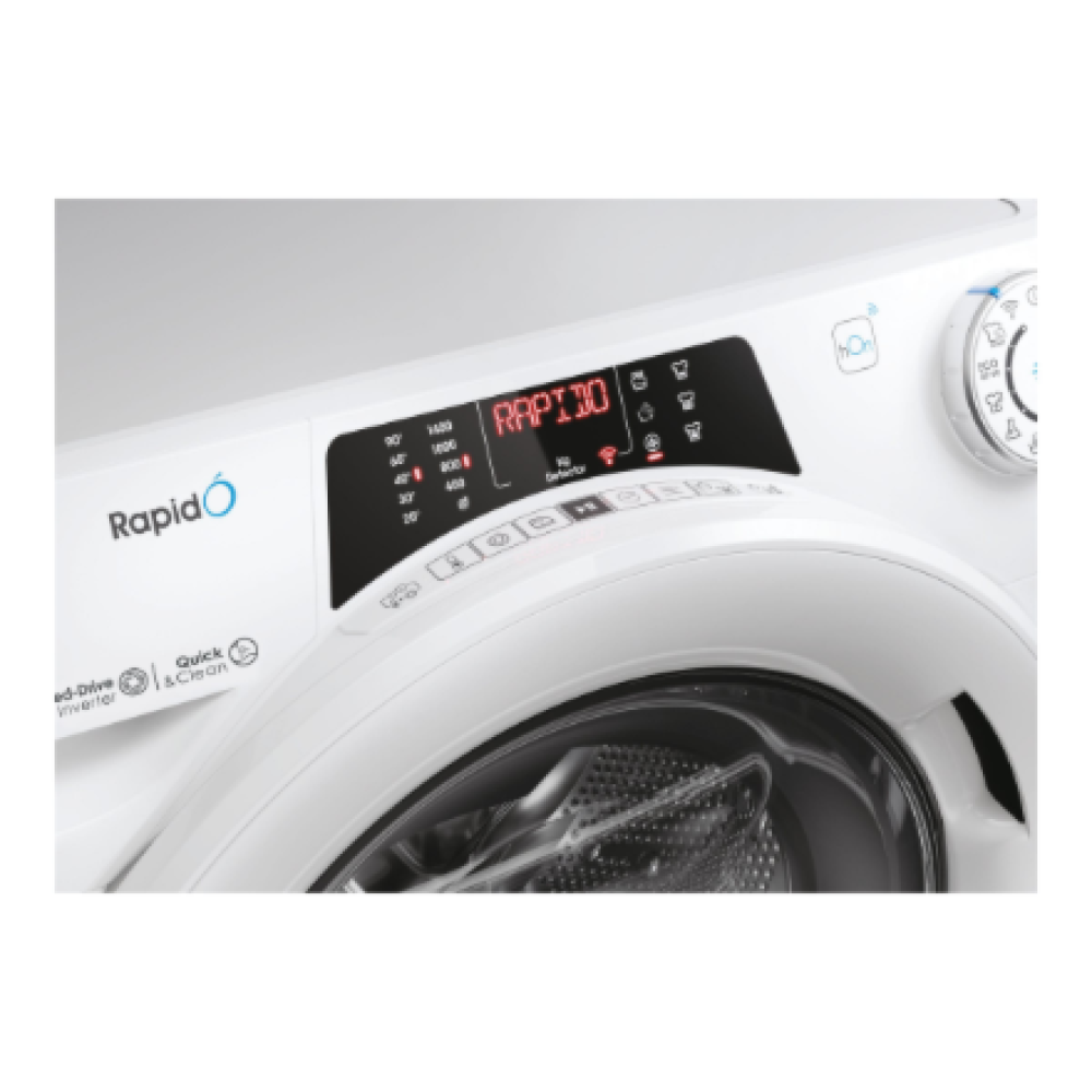 Candy Washing Machine , RO 496DWM7/1-S , Energy efficiency class A , Front loading , Washing capacity 9 kg , 1400 RPM , Depth 53 cm , Width 60 cm , Display , TFT , Steam function , Wi-Fi