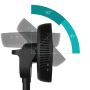 Duux Fan , Whisper Flex 2 , Stand Fan , Black , Diameter 34 cm , Number of speeds 30 , Oscillation , 2-21.5 W , Remote control