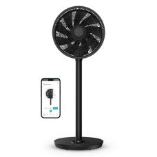 Duux Fan , Whisper Flex 2 , Stand Fan , Black , Diameter 34 cm , Number of speeds 30 , Oscillation , 2-21.5 W , Remote control