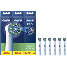 Oral-B , Replaceable toothbrush heads , EB50RX-6 Cross Action Pro , Heads , For adults , Number of brush heads included 6 , White