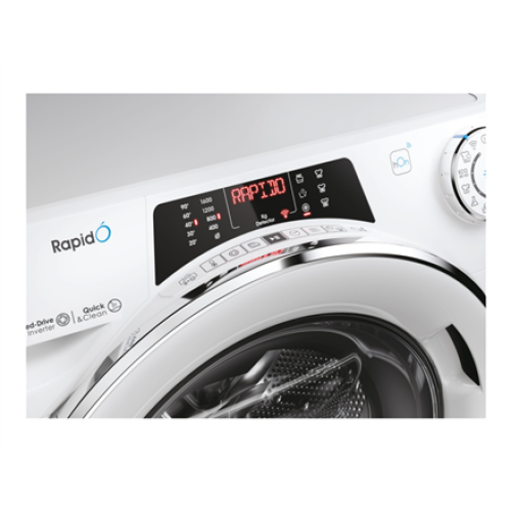 Candy , Washing Machine , RO 6106DWMC7/1-S , Energy efficiency class A , Front loading , Washing capacity 10 kg , 1600 RPM , Depth 58 cm , Width 60 cm , Display , TFT , Steam function , Wi-Fi