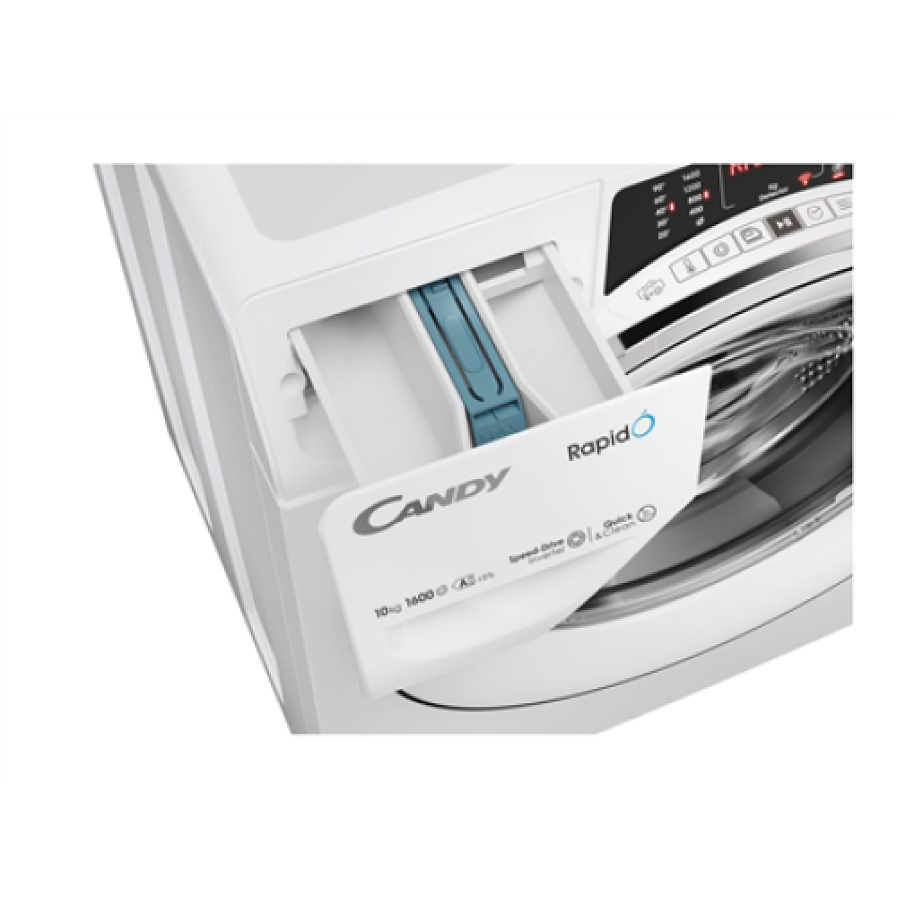 Candy , Washing Machine , RO 6106DWMC7/1-S , Energy efficiency class A , Front loading , Washing capacity 10 kg , 1600 RPM , Depth 58 cm , Width 60 cm , Display , TFT , Steam function , Wi-Fi
