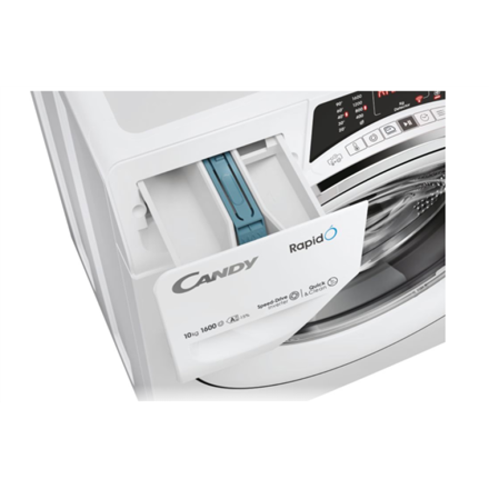 Candy , Washing Machine , RO 6106DWMC7/1-S , Energy efficiency class A , Front loading , Washing capacity 10 kg , 1600 RPM , Depth 58 cm , Width 60 cm , Display , TFT , Steam function , Wi-Fi