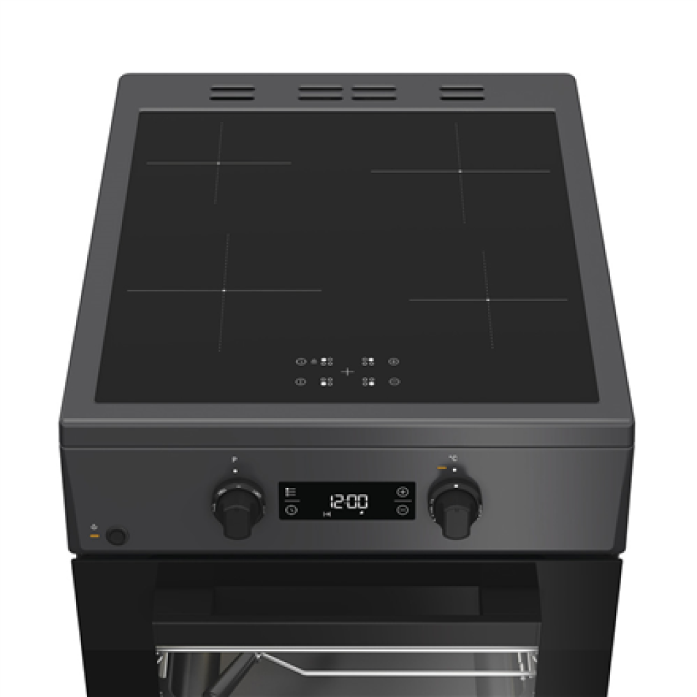 Whirlpool Cooker , W5I8LCSTA , Hob type Induction , Oven type Electric , Anthracite , Width 50 cm , Depth 60 cm , Energy efficiency class A , 60 L