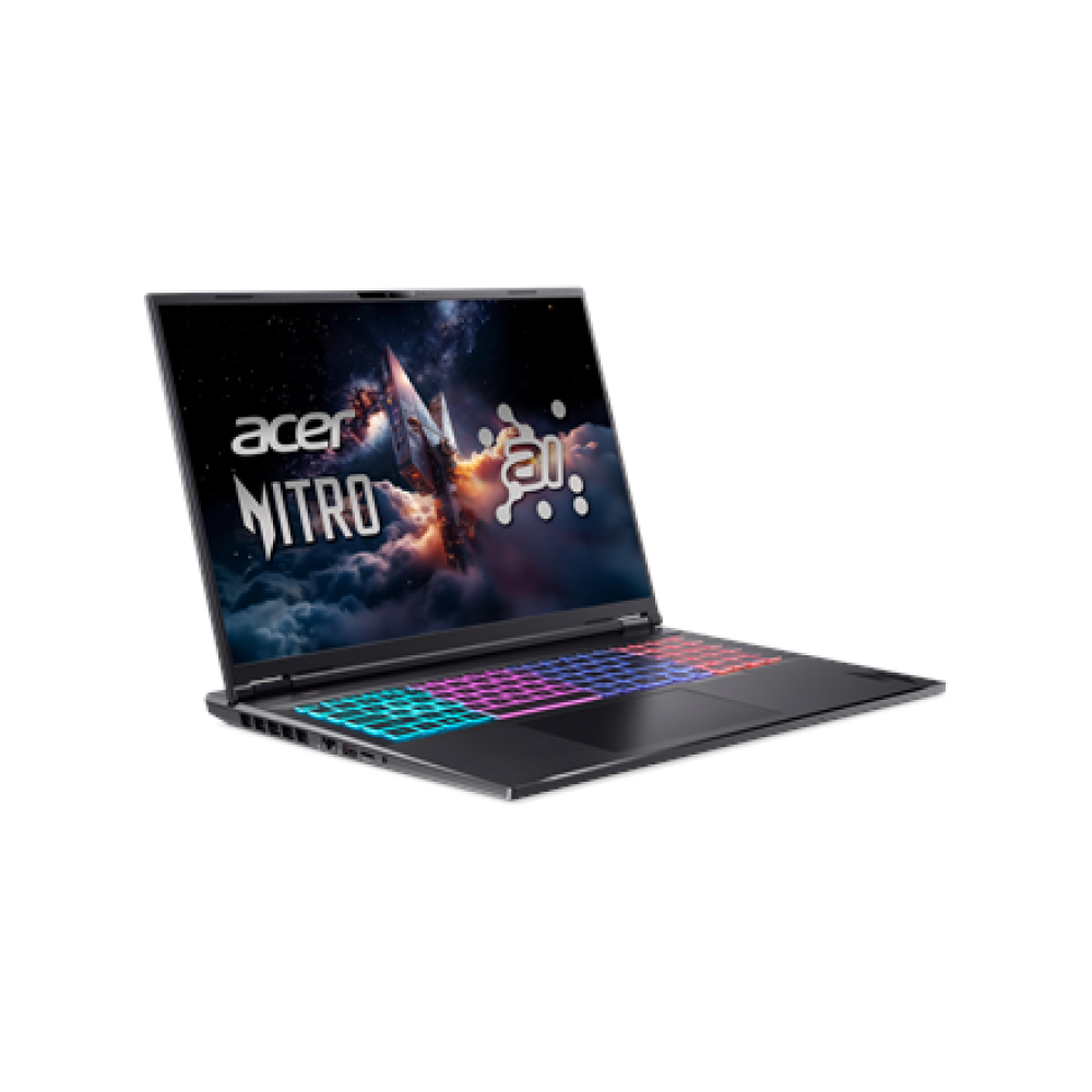 NH.QY6EL.001 Acer , Nitro 18 AI AN18-61-R25V , Obsidian Black , 18 , IPS , WQXGA , 2560 x 1600 pixels , AMD Ryzen AI 7 , 350 , 16 GB , DDR5 , Solid-state drive capacity 1000 GB , NVIDIA GeForce RTX 5060 , GDDR7 , 8 GB , Windows 11 Home , 802.11ax , Bluetooth version 5