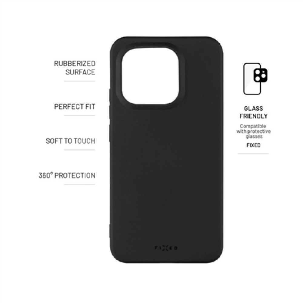 Fixed Story , Back cover , Xiaomi , 15T , Rubberized , Black