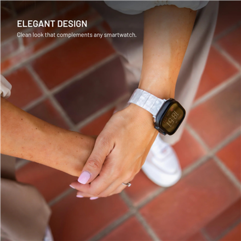 Fixed , Resin Strap for Apple Watch 38/40/41mm , Cloud White , Epoxy resin