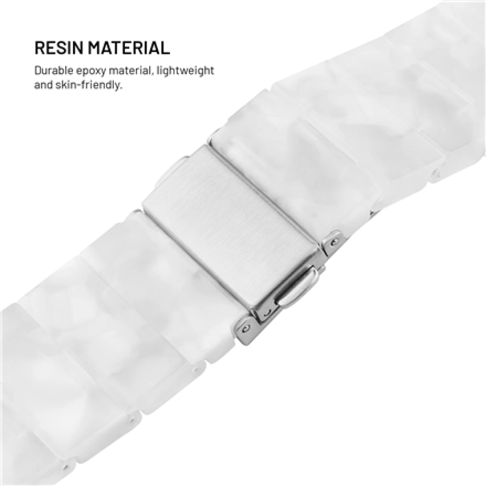 Fixed , Resin Strap for Apple Watch 38/40/41mm , Cloud White , Epoxy resin