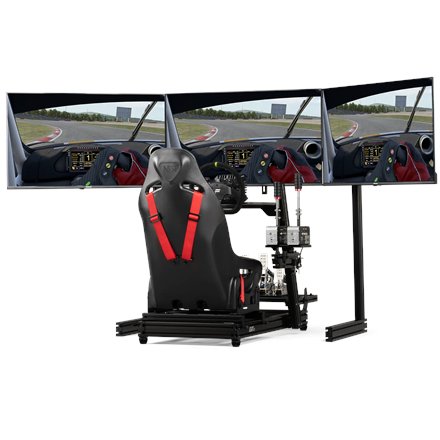 Next Level Racing Floor stand , Tilt , ELITE Free Standing Triple Add-On Monitor Stand , 21-43 , Black