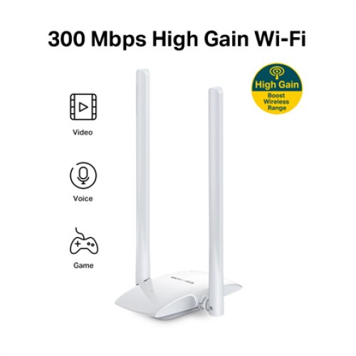 Mercusys , High Gain Wireless USB Adapter , MW300UH
