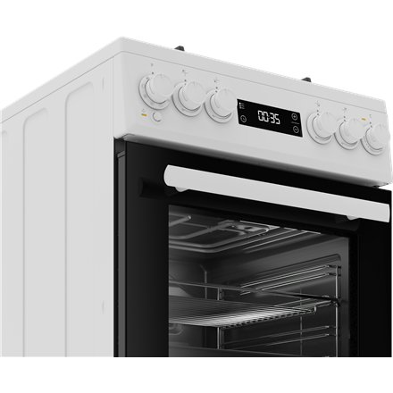 BEKO Cooker , FSM51339DWDS , Hob type Gas , Oven type Electric , White , Width 50 cm , Depth 60 cm , Grilling , LED , Energy efficiency class A , 60 L
