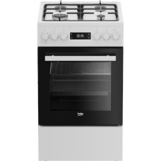 BEKO Cooker , FSM51339DWDS , Hob type Gas , Oven type Electric , White , Width 50 cm , Depth 60 cm , Grilling , LED , Energy efficiency class A , 60 L BEKO Cooker , FSM51339DWDS , Hob type Gas , Oven type Electric , White , Width 50 cm , Depth 60 cm , Grilling , LED , Energy efficiency class A , 60 L