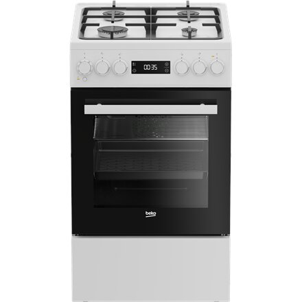 BEKO Cooker , FSM51339DWDS , Hob type Gas , Oven type Electric , White , Width 50 cm , Depth 60 cm , Grilling , LED , Energy efficiency class A , 60 L